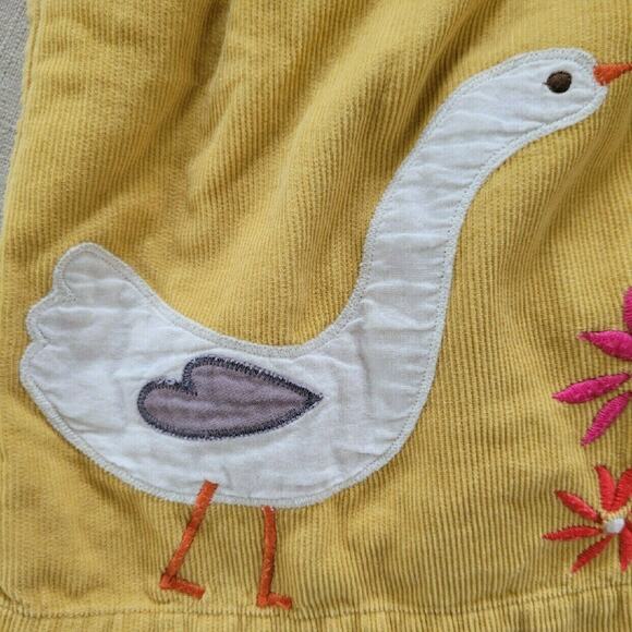 Mini Boden Yellow Corduroy Goose Pinnie - Picture 4 of 7